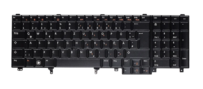 Dell laptop replacement keyboard used for professional keyboard reprinting and refurbishment services