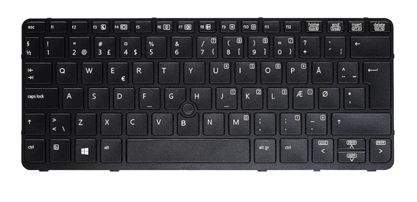 HP laptop replacement keyboard used for keyboard reprinting, refurbishment and repair services