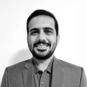 Corporate headshot of a TellusRem employee wearing business attire